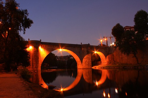 sunset river mirror ponte tarde tâmega amarante ilustrarportugal