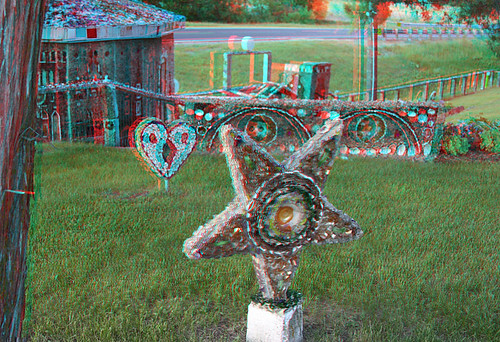 wisconsin star 3d outsiderart anaglyph grotto eccentric cataract