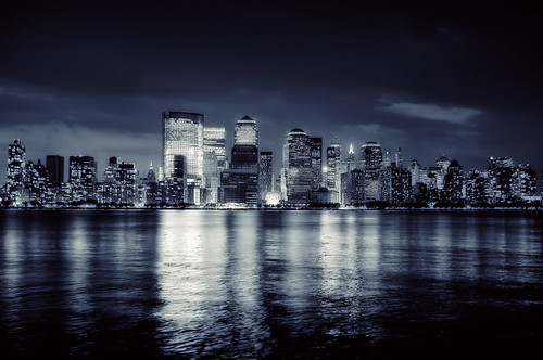 nyc newyorkcity reflection skyline night geotagged jerseycity cityscape worldtradecenter financialdistrict hudsonriver hdr mudpig stevekelley