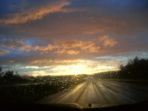 voyage road trip sunset wet car rain america drive calle carretera montreal north dramatic pluie dramatique