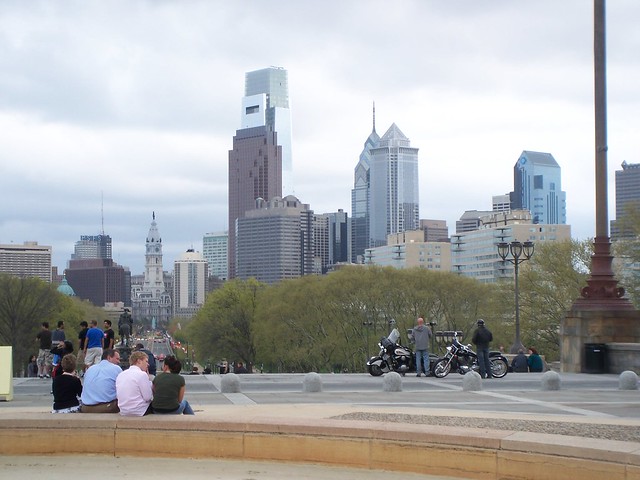 family and the philly skyline