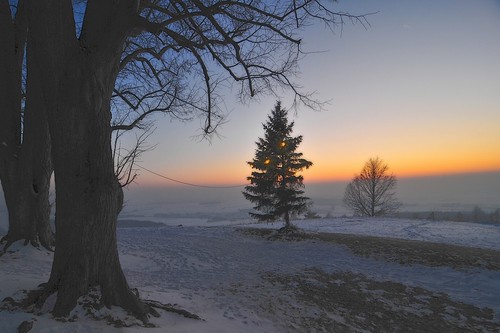 trees winter light sunset sky snow germany gimp franconia oberfranken josefm veitskapelle ansberg
