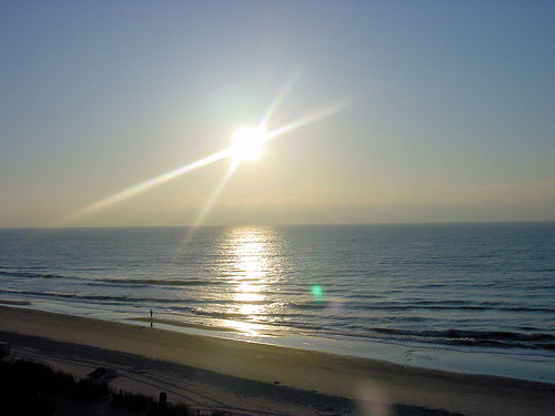 sc water sunrise myrtlebeach sand horizon southcarolina atlanticocean