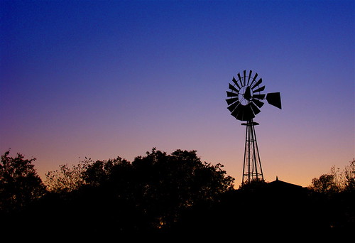 sunset windmill pentax bluehour project365 k2000