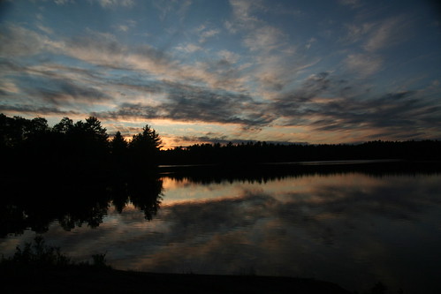 camping sunset sky lake ontario canada clouds killarney