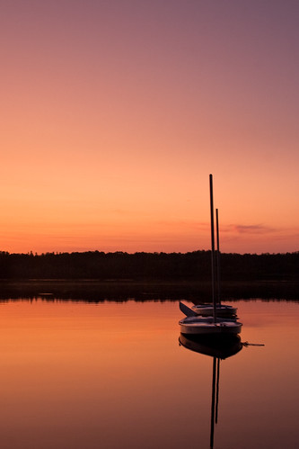 sunset wisconsin sailboat sunfish lakepokegama minong birchtrail