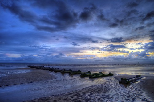 blue sunset colour beach liverpool gold coast nikon explore groyne hdr crosby seaforth hallroad omot d700