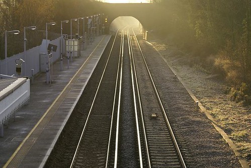 morning station sunrise tracks trains frosty railways erith