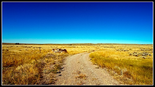 empty windy driveway wyoming plains 169 nohunting