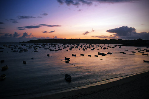 sea reflection beach silhouette sunrise boats coast sand nikon scilly stmarys islesofscilly d90 hughtown