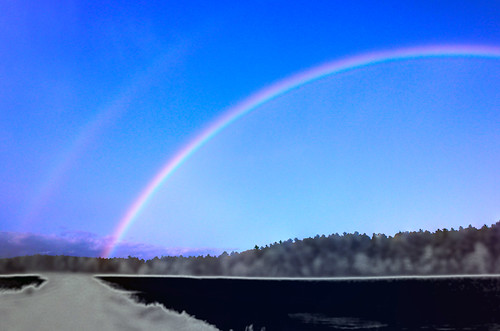 sky landscape rainbow digitalize photomanipulate
