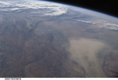duststorm turkmenistan internationalspacestation stationscience crewearthobservation