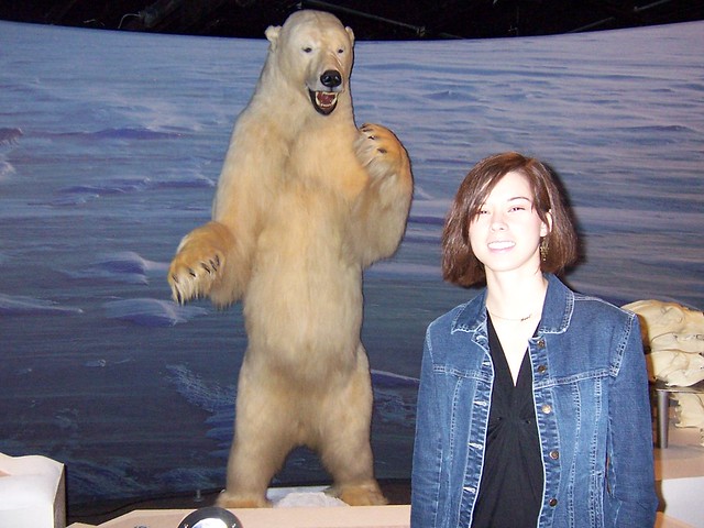 anna and a polar bear