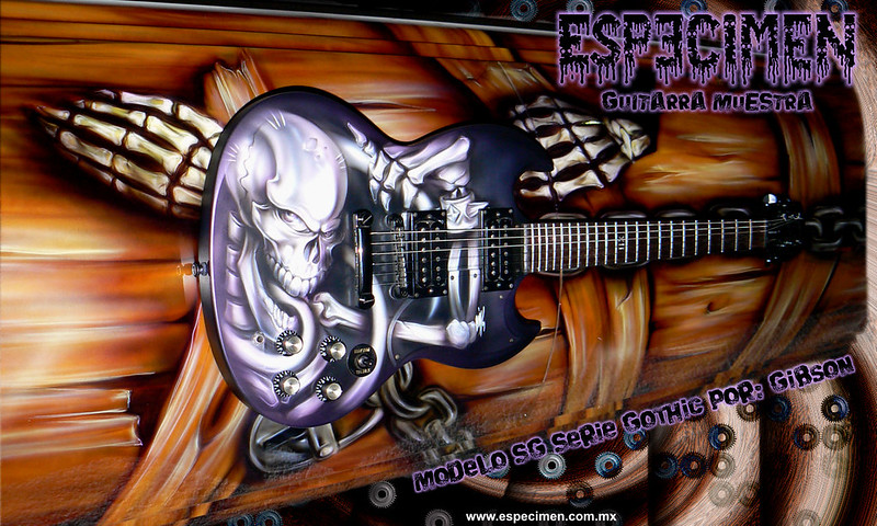 Especimen Guitarra Muestra Modelo Gothic SG por Gibson