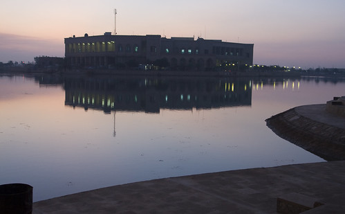 reflection water sunrise iraq palace baghdad alfaw