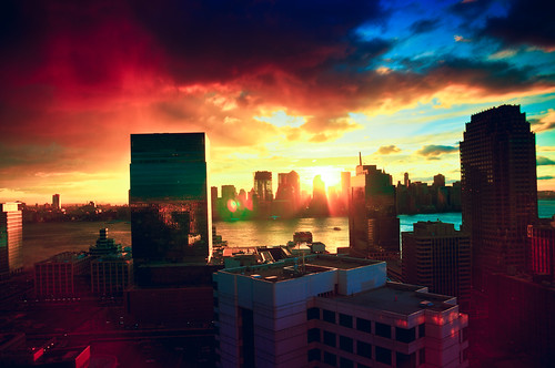 nyc newyorkcity sun ny newyork reflection skyline sunrise geotagged dawn newjersey jerseycity cityscape nj hudsonriver hdr mudpig stevekelley