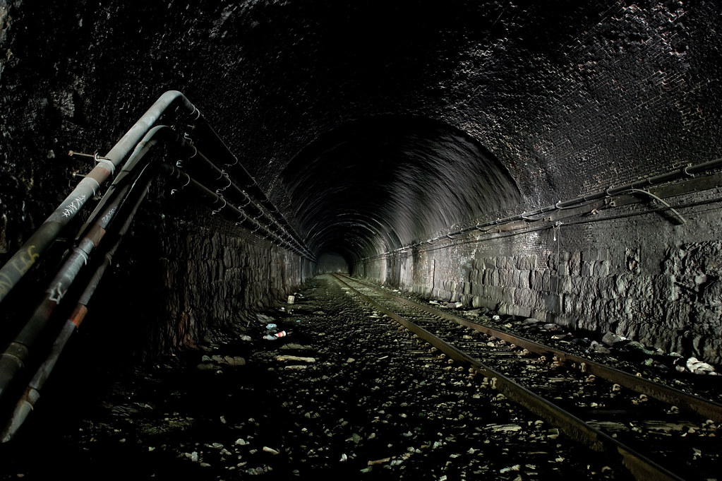 Tunnel with pipes