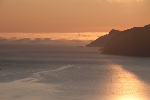 sunset norway norge coucherdesoleil norvege nordkapp scandinavie merdenuages capnord finnmarkfylke océanglacialarctique