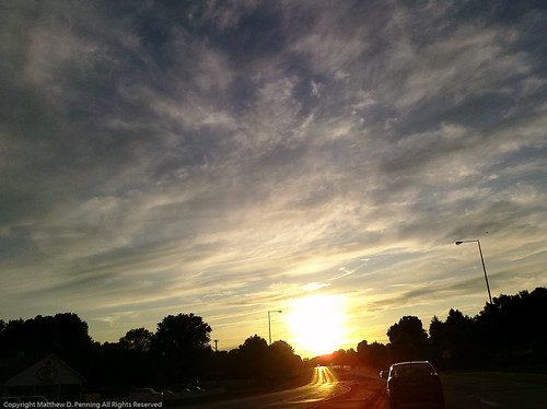 road blue sunset sky clouds driving potd pre drivinghome springfieldillinois skyclouds mattpenning penningphotography palmpre