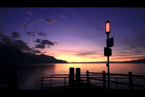 sunset lake schweiz switzerland see nightshot suisse lac svizzera steg lacléman genfersee landcscape2