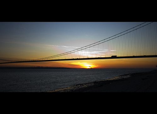 bridge sunset estuary hull humberbridge eastyorkshire hessle