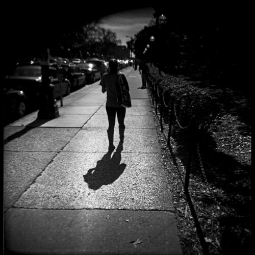 street sunset shadow urban bw usa 120 film girl mi analog university michigan toycamera perspective annarbor ishootfilm 120film shade a2 plasticcamera 120mm silhuette crappycamera holga120n a3c3