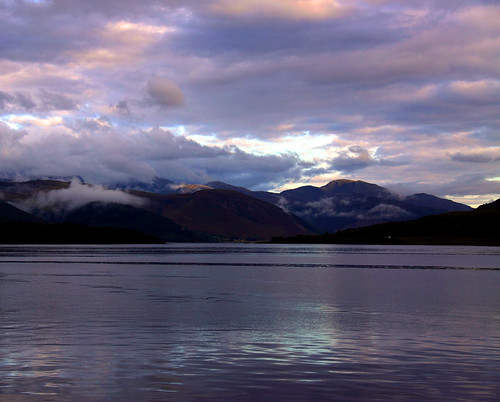 water clouds scotland twilight view ullapool lochbroom