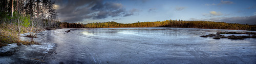 winter panorama lake ice pond sweden hdr värmland photomatix