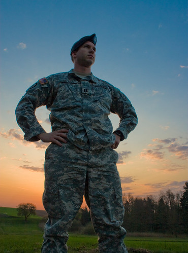 portrait sunrise soldier army