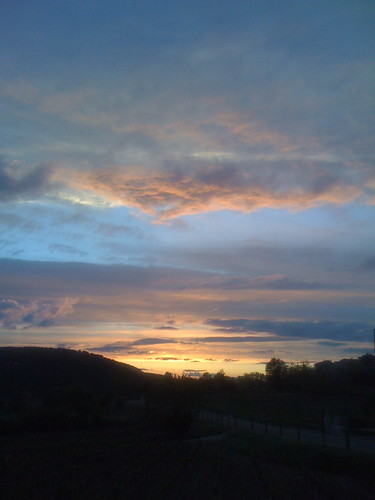 sunset colors clouds sundown hills provence montventoux
