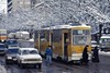 Bulgaria articulated tram nr 455, Sofia 100,  Jan 1995