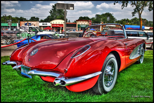red chevrolet chevy woodward corvette 2009 hdr vette 1959 chev photomatix woodwarddreamcruise 3exp gmfyi 15thannual