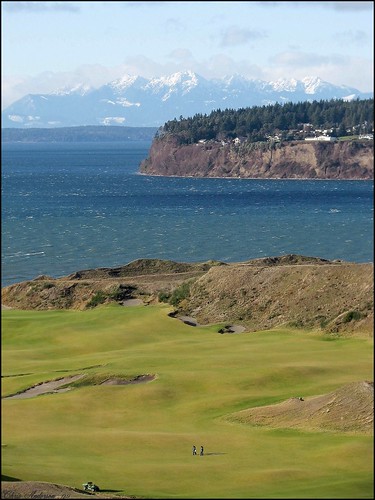 blue sky white snow mountains green water clouds washington interesting gray golfcourse olympic turf universityplace foxisland whitecaps southpugetsound mistymisschristie chambersbay chrisanderson2009