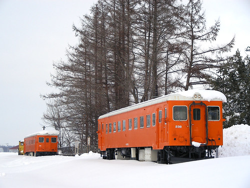 winter snow tree station japan train landscape photo railway sunny 北海道 日本 gps 帯広 sanyoxactihd1a