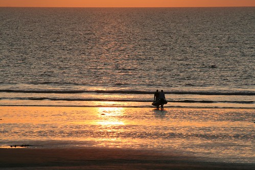 sunset sea coast devon northdevon westwardho