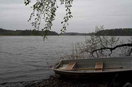 ocean sea tree rain finland island grey boat branch may rainy shore kaarina archipelago rowingboat kuusisto jänissaari harsholm vappari