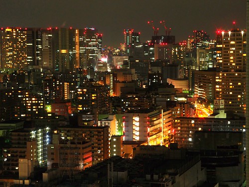 Tokyo, night view like a miniature landscape.  箱庭的東京夜景