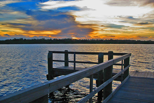 sunset river dock florida