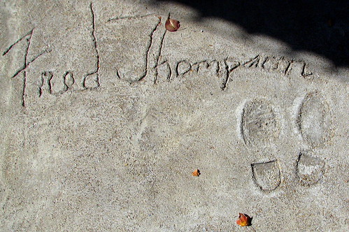Fred Thompson signature and shoe print