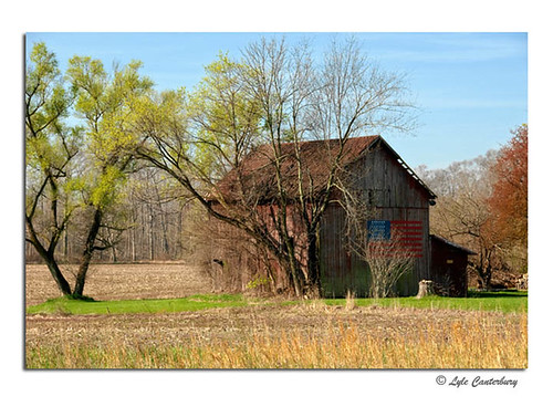 old morning red building barn america landscape countryside spring antique farm flag indiana american land agriculture countryroadsphoto