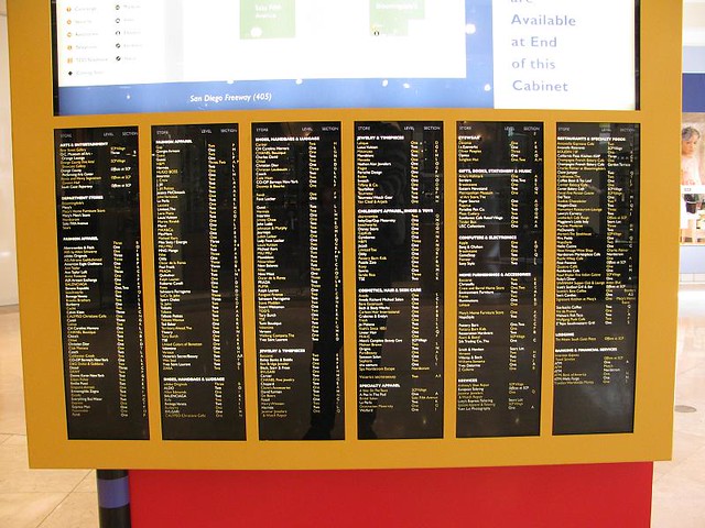 south coast mall directory closeup | look at how many stores… | Flickr