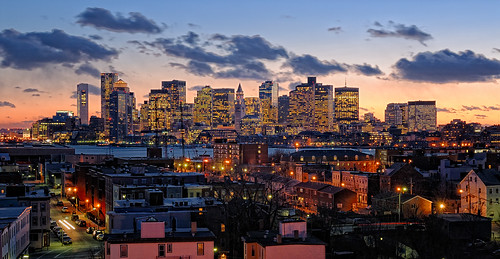 city longexposure sunset boston skyline night cityscape scenic explore d200 eastboston 24120mmf3556gvr ©allrightsreserved expored goldstaraward nikonjim