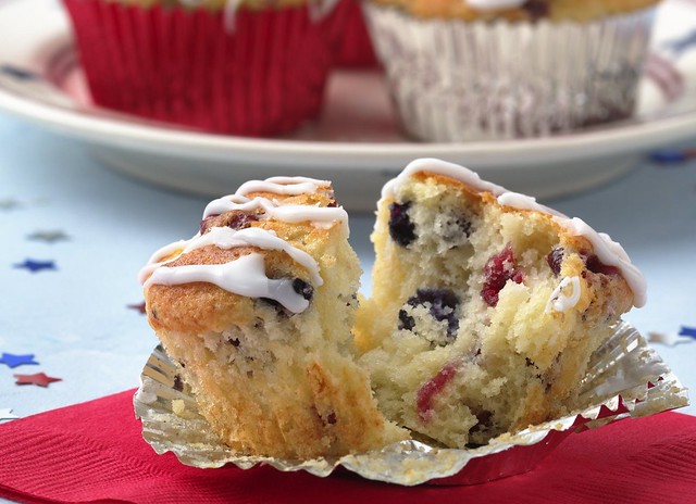 Red, White and Blueberry Muffins