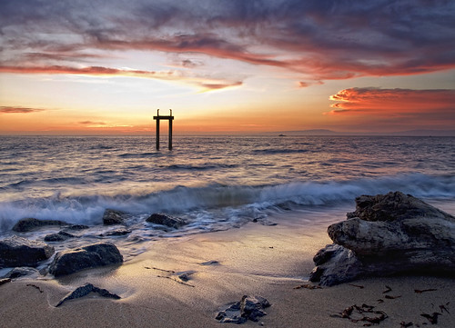 california sunset sea beach clouds pier sand surf driftwood mosslanding shanevenem
