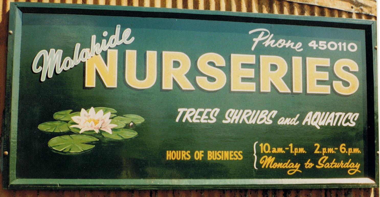 Malahide Nurseries Sign