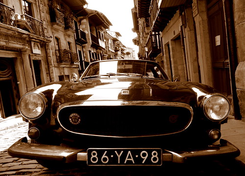 classic sepia volvo classiccar view front coche frontal visualart clasico fuenterrabía hondaribia volvo1800es