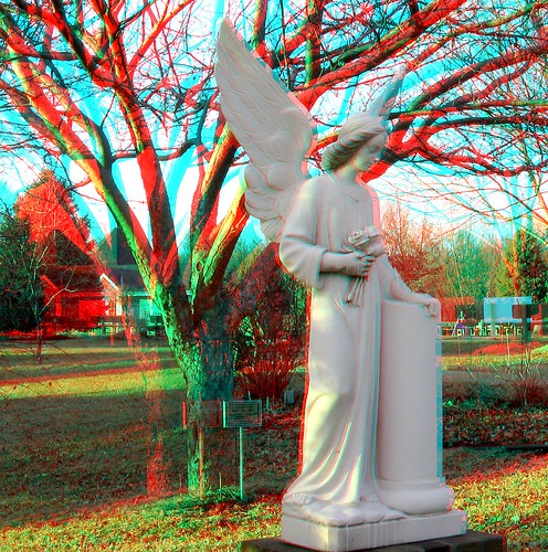 statue stereoscopic 3d anaglyph iowa siouxcity redcyan 3dimages 3dphoto 3dphotos 3dpictures siouxcityia stereopicture