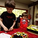 nick and sequoia building a new lego kit