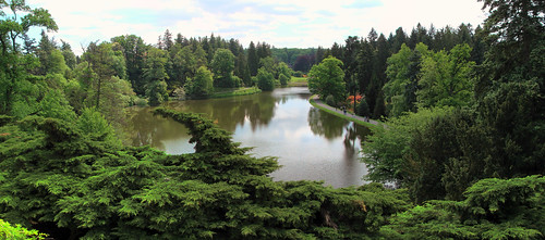 park sky panorama lake reflection gardens pond czech prague praha czechrepublic googleearth pruhonice autopano panoramio průhonice