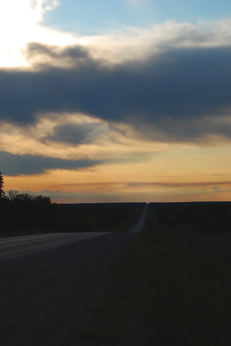 road autumn sunset sky canada fall grass highway dusk manitoba piney nikond40x